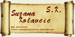 Suzana Kolavčić vizit kartica